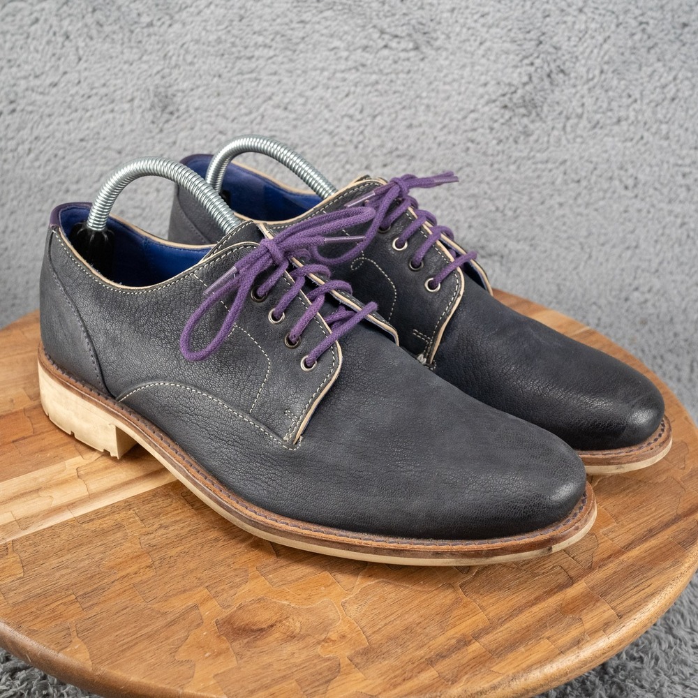 Ted Baker London Tich3 Oxford Leather Dress Shoes Mens Size US 8 Blue